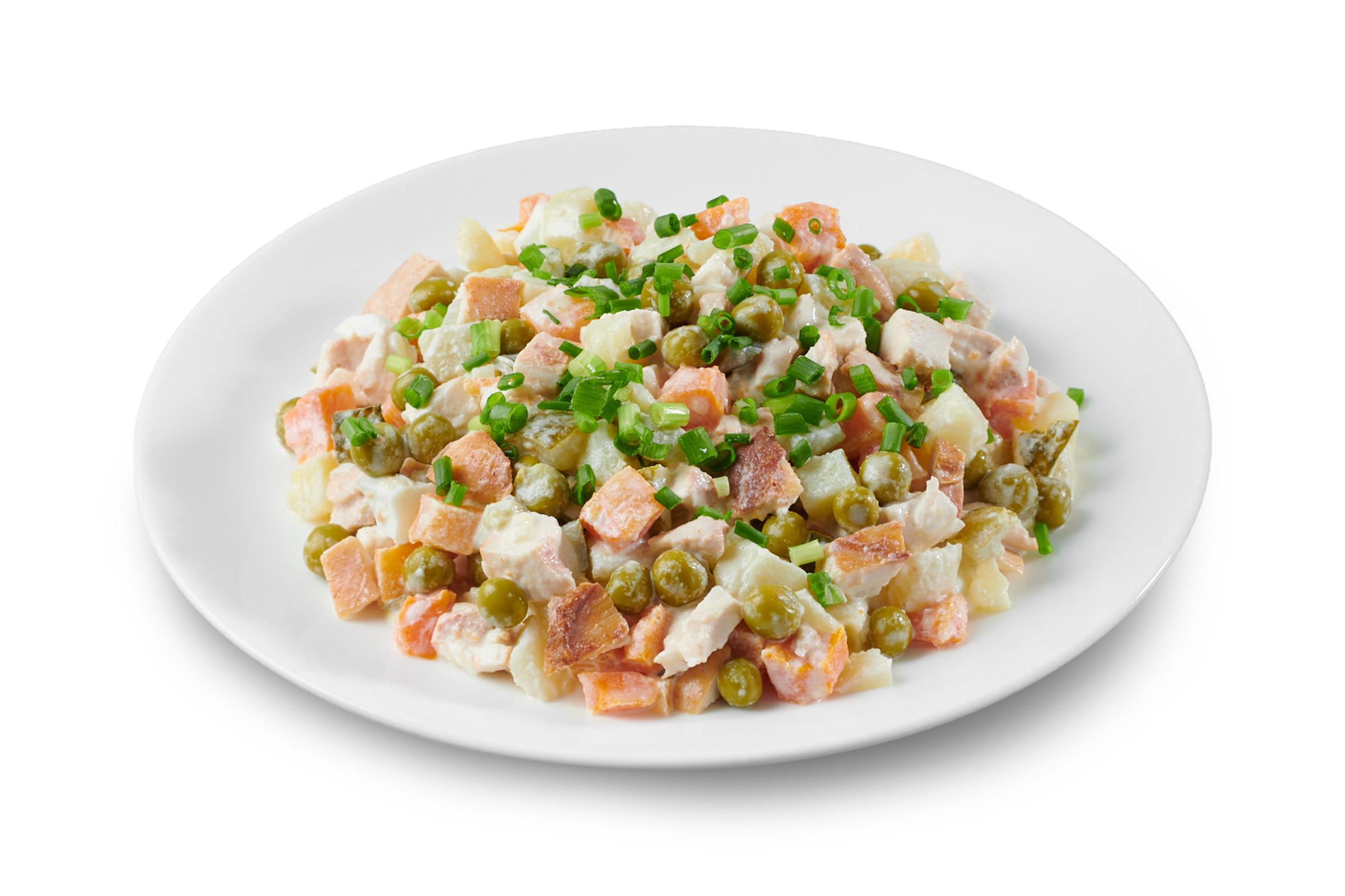 Салат Оливье с курицей